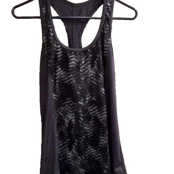 Womans Tank Top size large grey & black t back fitness clothing - Picture 1 of 2